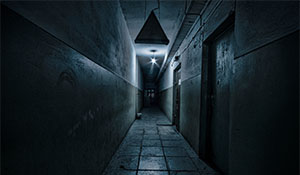 Dark mysterious corridor