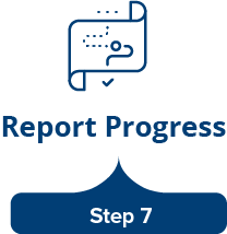 Step seven - report your progress and learning